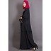 Embroidered abaya with Butterfly sleeves- Black Embroidered abaya with Butterfly sleeves- Black